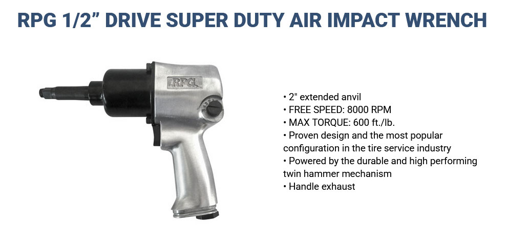 RPG 1/2 inch drive super duty air impact wrench