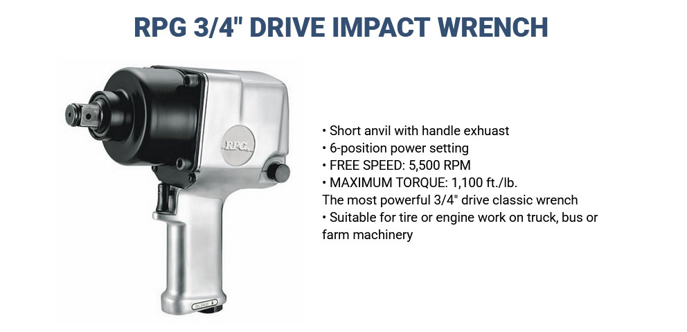 RPG 3/4 inch drive impact wrench