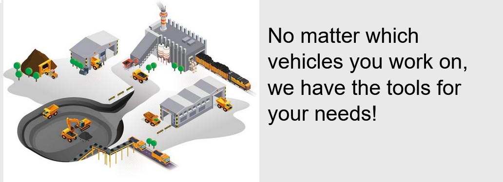 Service truck tools for different vehicle applications